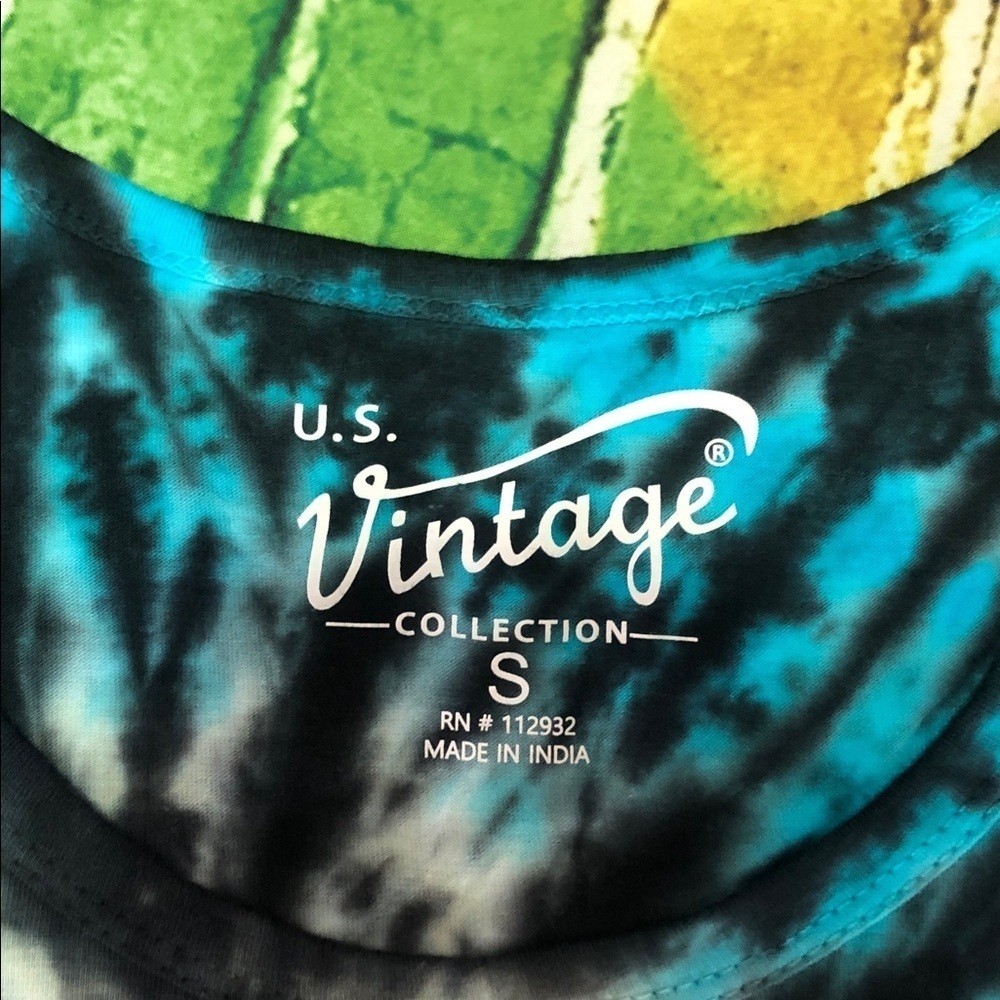 U.S Vintage Spiral Tie-Dye Tank Top - Blue and Black - Picture 4 of 4